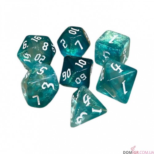 Набор кубиков - Double Color Glitter 7 Dice Set (в ассортименте)
